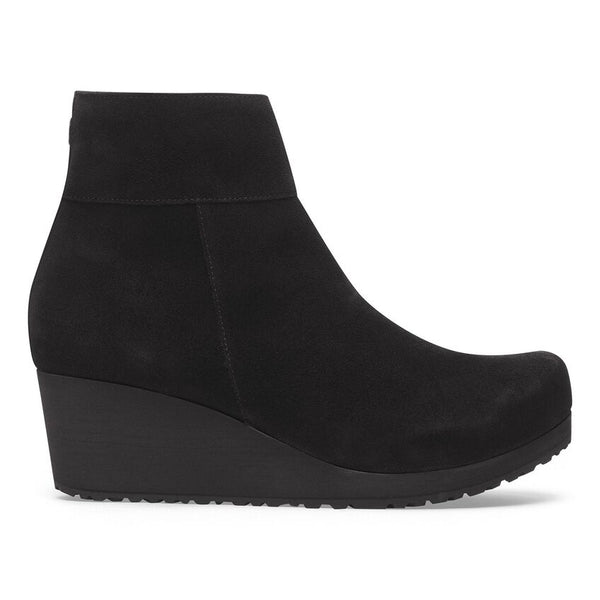 Ebba Black Suede Wedge Boots