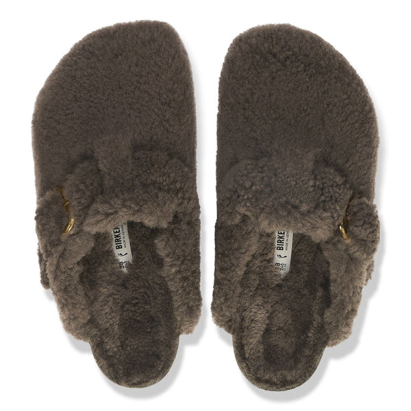 Women's Boston Big Buckle Gray Shearling