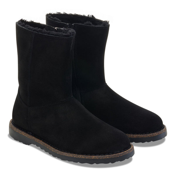 Uppsala Zip Shearling Suede Black