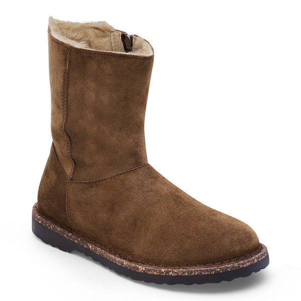 Uppsala Zip Shearling Suede Dark Tea