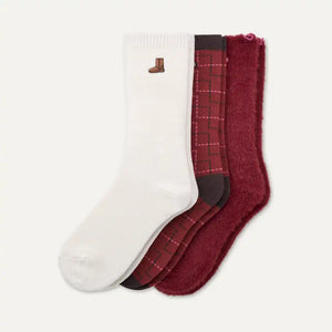 Women's UGG Classic Crew 3 Pack Classic Boot/ Plaid/ Coffee Berry