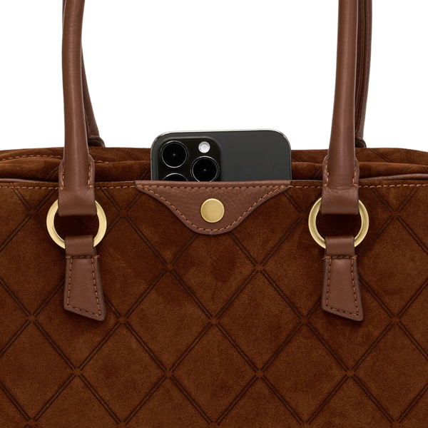Meredith Medium Chocolate Diamond Suede