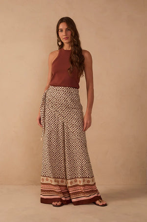 Belge Solstice Scarf Wide Leg Pant