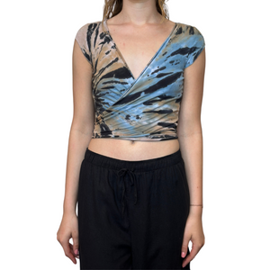 Short Sleeve Wrap Top Power