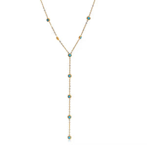 Laguna Turquoise Lariat Y Necklace