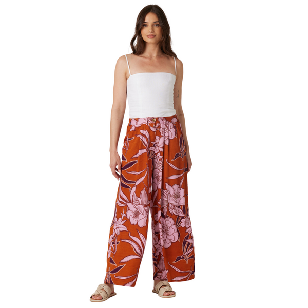 Printed Tori Pant Umber