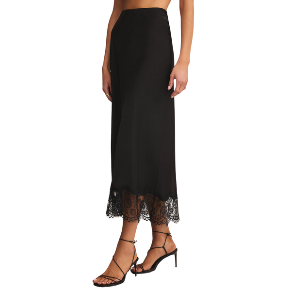 Cinder Lace Midi Skirt Black