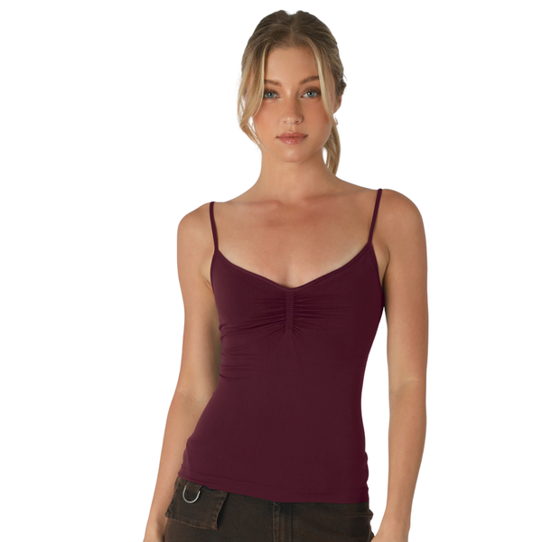 Jersey Shirred Cami Top