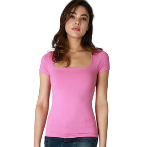 Square Neck Short Sleeve Top