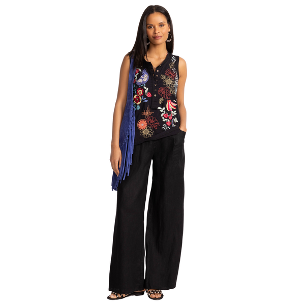 Cora Raw Detail Henley Tank