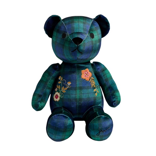 Mingo Plaid Embroidered Velvet Bear
