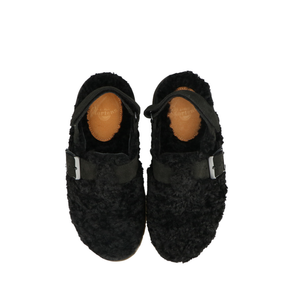 Jorge II Fur Lined Black Mules