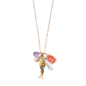 Buddha Charm Necklace Multi