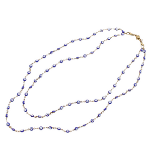 Evil Eye Layering Necklace Blue