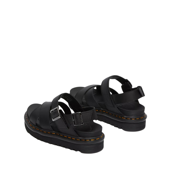 Voss II Black Leather Sandals