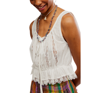 Alana Lace Tank Ivory