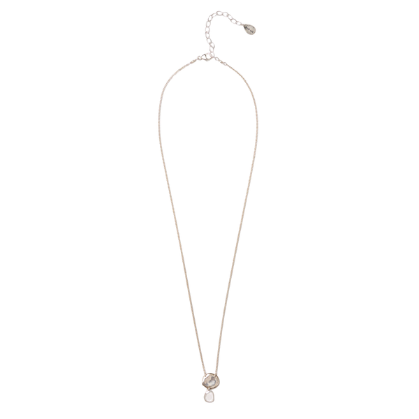 Moissanite Slice Necklace Sterling Silver