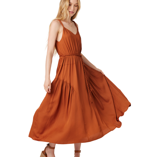 Aura Dress Solid Umber