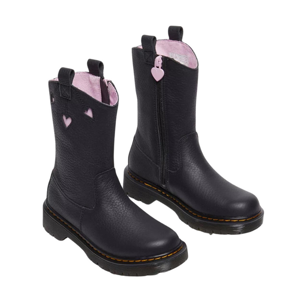 Bex Heart Boot Black & Pink