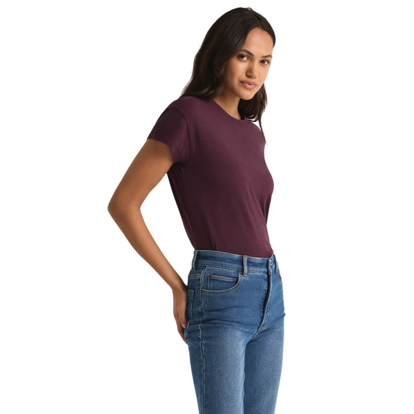 Modern Slub Tee Berry Wine