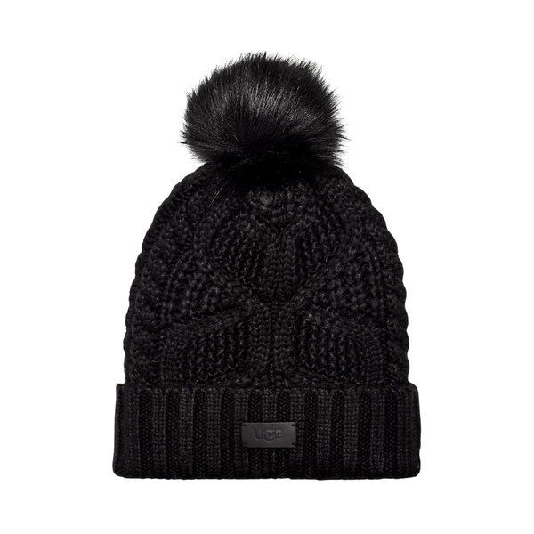 UGG® Cable Knit Beanie With Pom