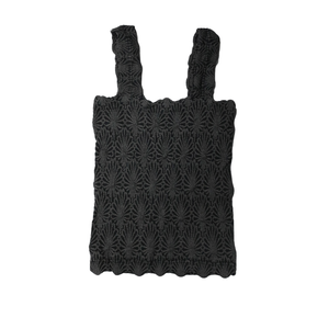 Lace Textured Square Neck Top