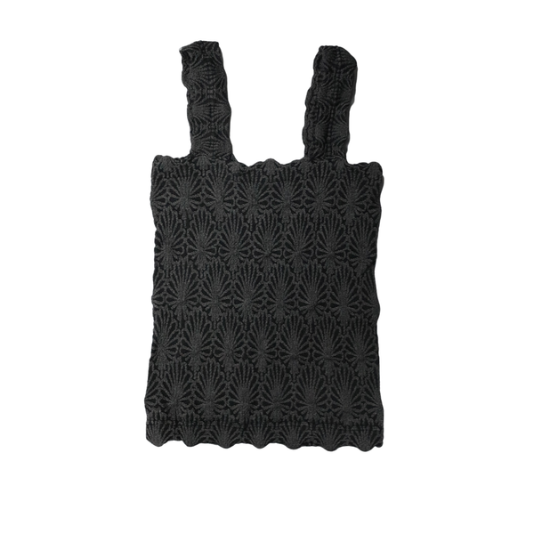 Lace Textured Square Neck Top