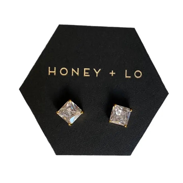 Ella Princess Cut Studs