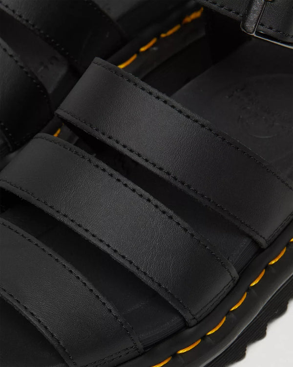 Blaire Black Hydro Leather Sandals