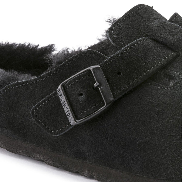 Women's Boston Shearling Black Suede