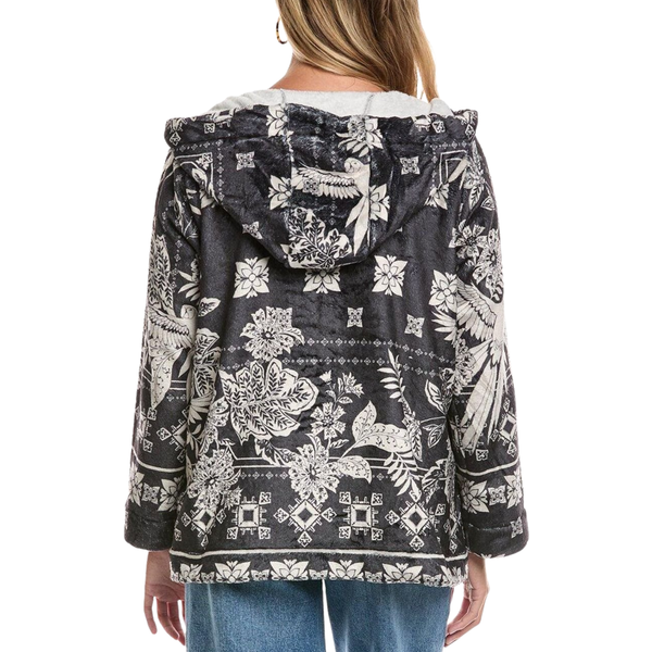 Joan Zip Hoodie Sherpa Myna Jacket