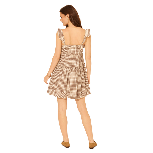Karelia Dress Cream Plaid