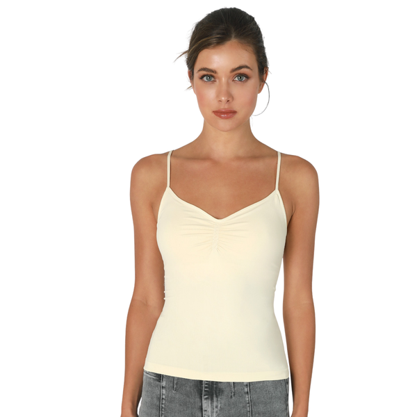 Jersey Shirred Cami Top