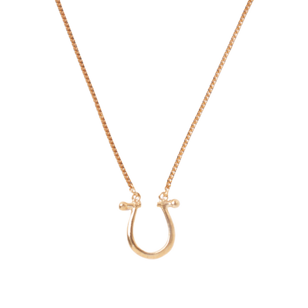 Horseshoe Necklace Yellow Gold