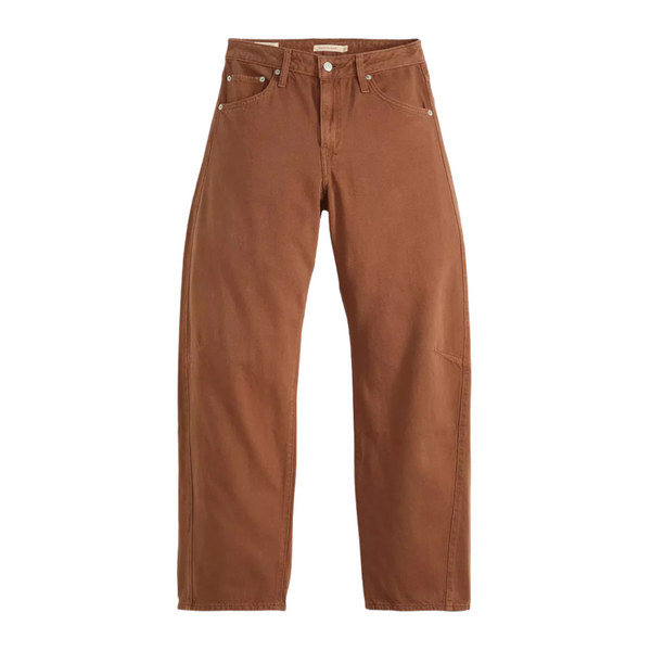 Baggy Dad Barrel Washed Bison Jeans