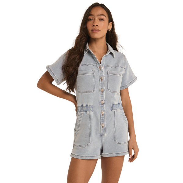 Elias French Terry Denim Romper