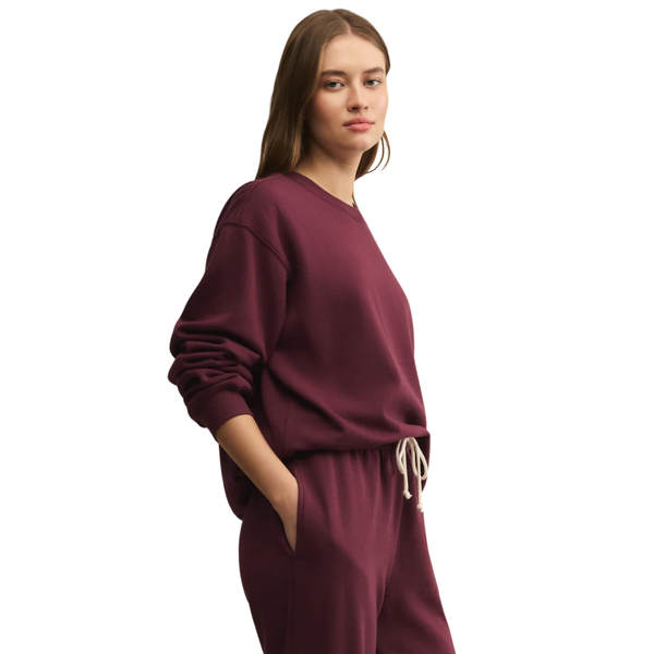 Classic Boyfriend Sweatshirt Merlot