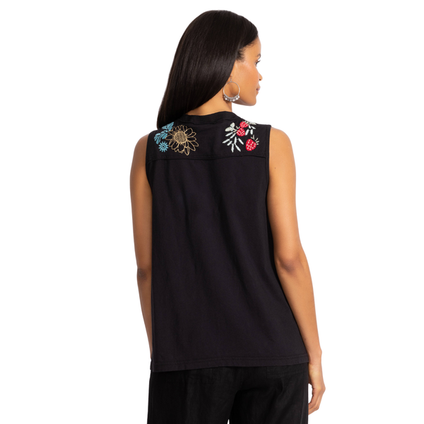 Cora Raw Detail Henley Tank