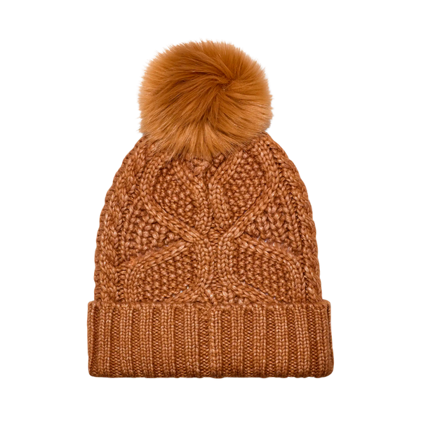 UGG® Cable Knit Beanie With Pom