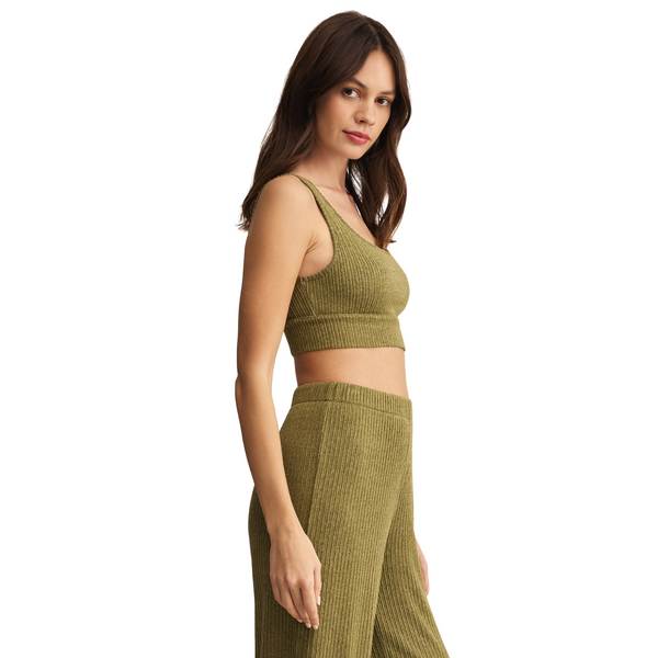 Zoe Mini Rib Bra Fern