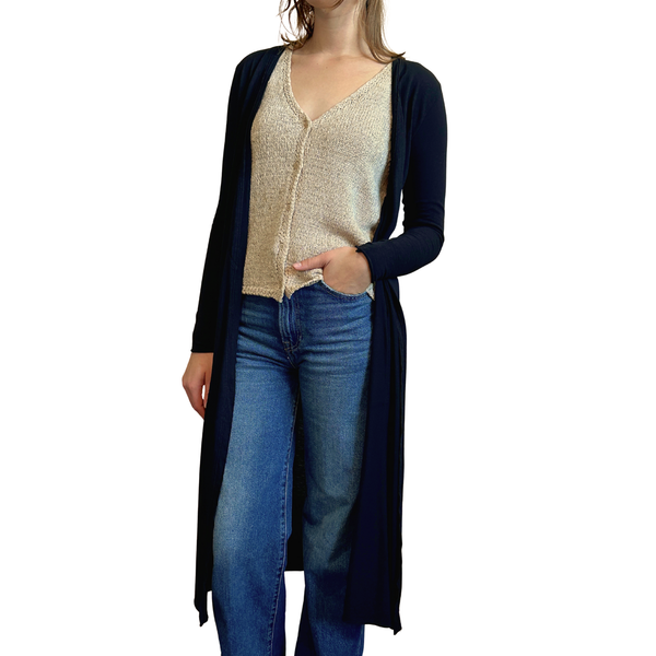 Reed Duster Cardi Black
