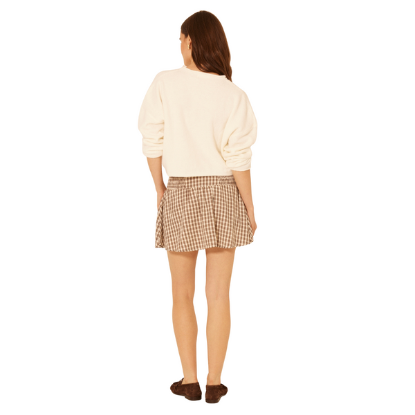 Young Skirt Cream Plaid