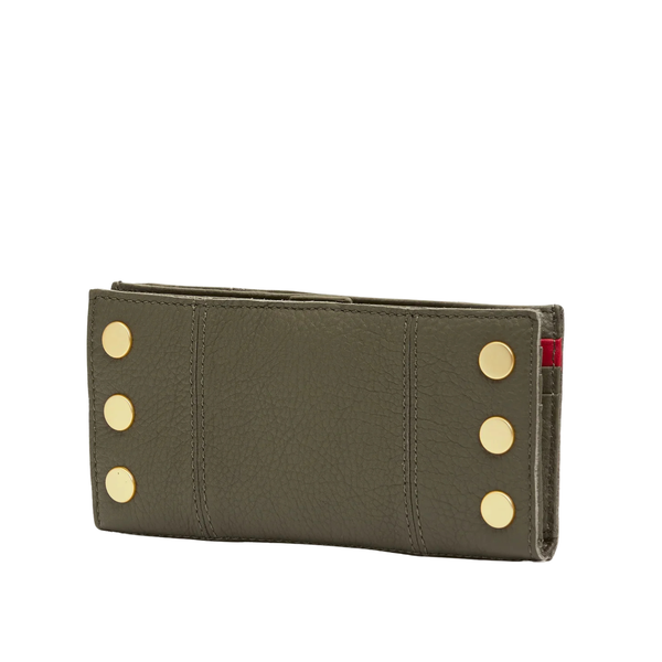 110 North Wallet Olive Brushed Gold