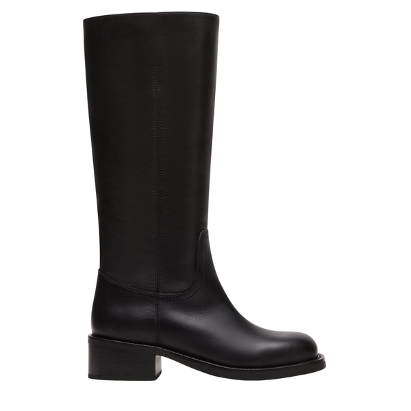 Riggs Black Leather Boots