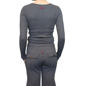 Wide Leg Thermal Cargo Sweatpant