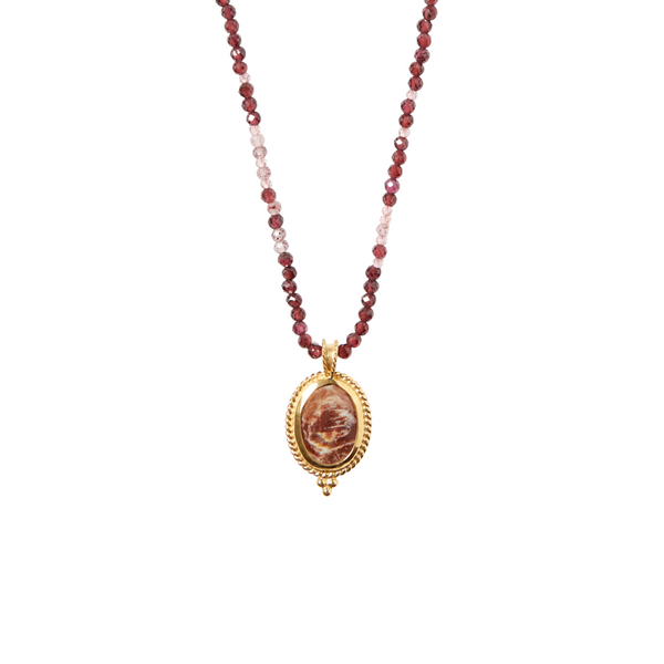 Calypso Necklace Garnet Mix