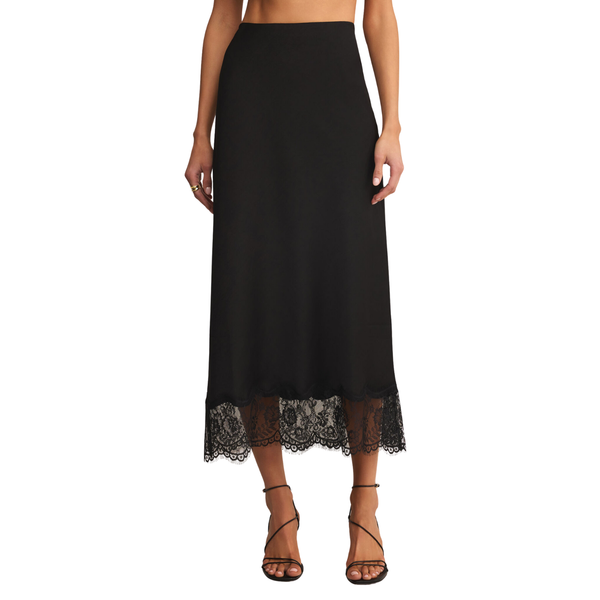 Cinder Lace Midi Skirt Black