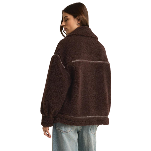 Ari Sherpa Coat Dark Chocolate