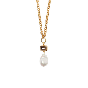 Beverly Pearl Necklace Gold