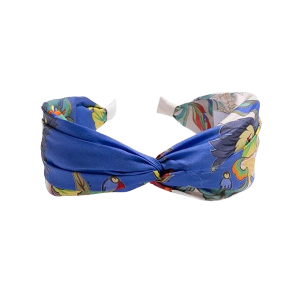 Blu Print Silk Headband